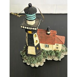 Ornament Christmas Lighthouse Resin Nautical Coastal Beach House Decor Vintage
